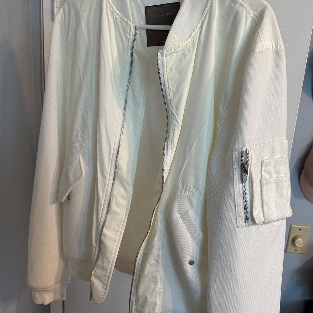 Zara Mens White Jacket Size L